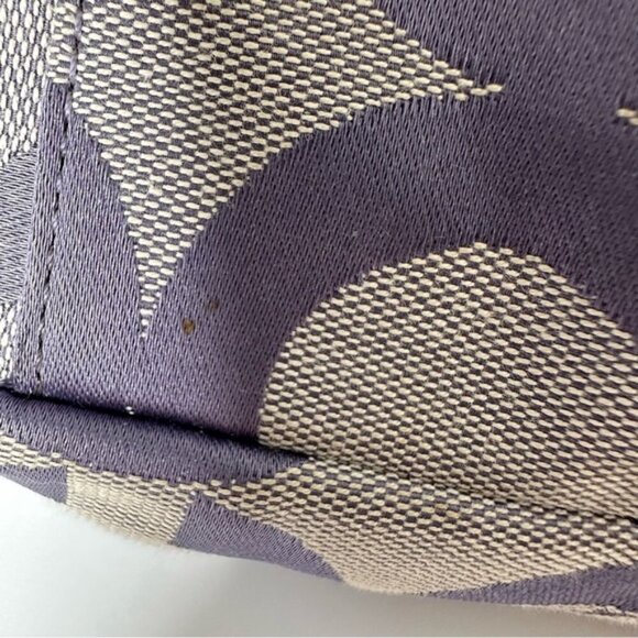Coach Parker Op Art Lavender and Gray Jacquard Signature Hobo Shoulder Bag - Picture 7 of 15